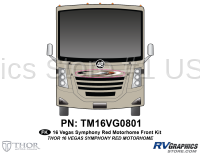Vegas - 2016 Vegas MH-Motorhome Symphony Red Version - 1 Piece 2016 Thor Motorcoach Vegas MH RED Front Graphics Kit
