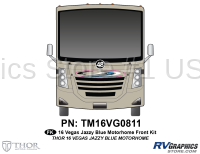 1 Piece 2016 Thor Motorcoach Vegas MH BLUE Front Graphics Kit