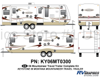 35 Piece 2006 Mountaineer Travel Trailer Complete Graphics Kit