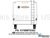 1 Piece 2006 Mountaineer Travel Trailer Rear Graphics Kit