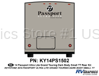 Passport - 2014 Passport  Sm TT-Small Travel Trailer - 1 Piece 2014 Passport Sm TT Rear Graphics Kit