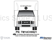 1 Piece 2014 Chateau Red Version Whitewall Front Graphics Kit