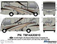 Axis - 2014 Axis MH-Motorhome Nightlife Gray Version - 49 Piece 2014 Axis MH Gray Version Complete Graphics Kit