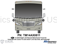 Axis - 2014 Axis MH-Motorhome Nightlife Gray Version - 2 Piece 2014 Axis MH Gray Version Front Graphics Kit