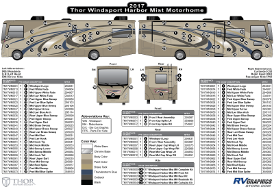 Thor Motorcoach - Windsport - 2017 Windsport MH-Motorhome Harbor Mist Blue Version