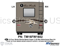 4 Piece 2016 Four Winds MH Bonita Beach Rear Graphics Kit