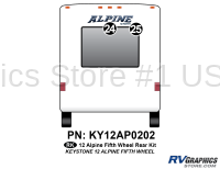 2 Piece 2012 Alpine FW Rear Graphics Kit