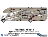 Vesta - 2017 Vesta MH-Motorhome Red Version - 29 Piece 2017 Vesta Motorhome Roadside Graphics Kit Red Version