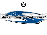 Stealth - 2011 Stealth FW-Fifth Wheel WideLite-Blue - Side/Rear Stealth Logo