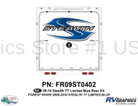 1 Piece 2009 Stealth Blue TT Limited Rear Graphics Kit