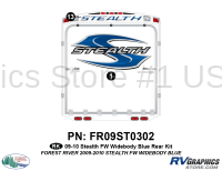 2 Piece 2009 Stealth Blue FW Widebody Rear Graphics Kit