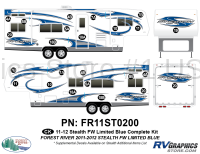 Stealth - 2011 Stealth FW-Fifth Wheel Limited-Blue - 24 Piece 2011 Stealth FW Limited Blue Complete Graphics Kit