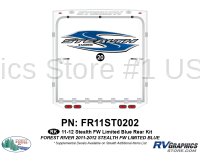 1 Piece 2011 Stealth FW Limited Blue Rear Graphics Kit