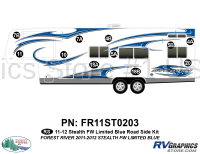 Stealth - 2011 Stealth FW-Fifth Wheel Limited-Blue - 11 Piece 2011 Stealth FW Limited Blue Roadside Graphics Kit