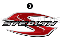 Stealth - 2009 Stealth TT-Travel Trailer UltraLite-Red - Side/Front ‘S/Stealth’ Logo