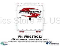 1 Piece 2009 Stealth Red FW UltraLite-Limited Rear Graphics Kit