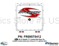 1 Piece 2009 Stealth Red TT Limited Rear Graphics Kit