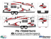 Stealth - 2009 Stealth TT-Travel Trailer Limited-Red - 18 Piece 2009 Stealth Red TT Limited Complete Graphics Kit