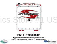Stealth - 2009 Stealth TT-Travel Trailer Widebody-Red - 2 Piece 2009 Stealth Red TT Widebody Rear Graphics Kit