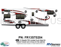 Stealth - 2013 Stealth FW-Fifth Wheel Limited - 11 Piece 2013 Stealth FW Limited Curbside Graphics Kit