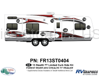 Stealth - 2013 Stealth TT-Travel Trailer Limited - 8 Piece 2013 Stealth TT Limited Curbside Graphics Kit