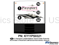 Passport - 2011 Passport TT-Travel Trailer Limited Edition - 5 Piece 2011 Passport TT Limited Edition Front Graphics Kit