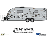 15 Piece 2015 Vision RV Travel Trailer Roadside Graphics Kit