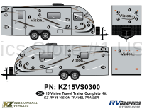 Vision - 2015 Vision TT-Travel Trailer - 37 Piece 2015 Vision RV Travel Trailer Complete Graphics Kit