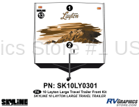Layton - 2010 Layton Lg TT-Travel Trailer - 3 Piece 2010 Layton Lg TT Front Graphics Kit