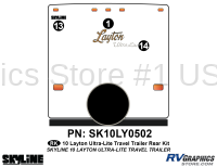 Layton - 2010 Layton UltraLite TT-Travel Trailer - 3 Piece 2010 Layton TT UltraLite Rear Graphics Kit
