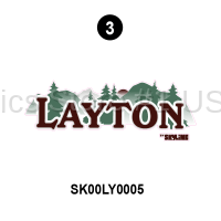 Layton - 2000 Layton TT- Metal Wall Rockguard Front - Side  Layton logo; 7.5" x 25.5"