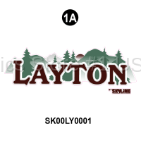 Layton - 2000 Layton TT- Metal Wall Metal Front - Front Layton Logo; 18.9" x 60.5"