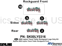 Layton - 2000 Layton TT- Metal Wall Rockguard Front - 2000-2003 Layton TT Rockguard Front Logo Graphics Kit