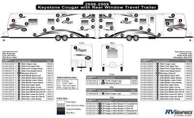 Keystone RV - Cougar - 2006-2008 Cougar TT-Travel Trailer Rear Window