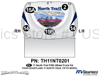North Trail - 2011-2012 North Trail FW-Fifth Wheel - 5 Piece 2011 North Trail FW Front Graphics Kit
