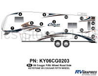 Cougar - 2006-2008 Cougar FW-Fifth Wheel - 17 Piece 2006 Cougar FW Roadside Graphics Kit