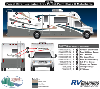 Forest River - Lexington - 2008 Lexington Class C Motorhome Gray Version