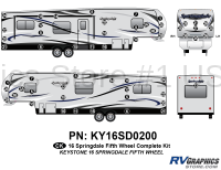 56 Piece 2016 Springdale Fifth Wheel Complete Graphics Kit