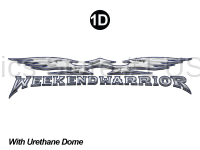 Weekend Warrior 70" logo, Clear Urethane Dome Version