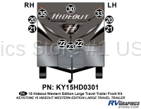 13 Piece 2015 Hideout Lg Trailer Western Edition Front Graphics Kit