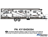 24 Piece 2015 Hideout Lg Trailer Western Edition Curbside Graphics Kit