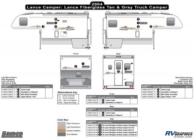 Lance Camper - Lance Truck Campers - 2004-2005 Lance Camper Fiberglass Walls