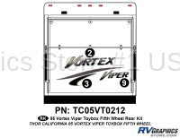 Vortex - 2005 Vortex Viper FW-Fifth Wheel - 4 Piece 2005 Vortex Viper FW Rear Graphics Kit
