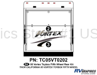 Vortex - 2005 Vortex Large FW-Fifth Wheel - 2 Piece 2005 Vortex FW Rear Graphics Kit