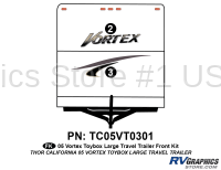 Vortex - 2005 Vortex Lg TT-Large Travel Trailer - 2 Piece 2005 Vortex Lg TT Front Graphics Kit