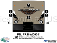 8 Piece 2018 Wildwood Travel Trailer Front Graphics Kit