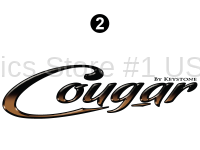 Cougar - 2009-2010 Cougar TT-Travel Trailer - Cougar Side/Rear Logo