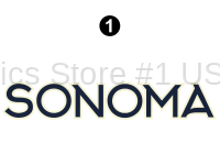 Sonoma - 2018 Sonoma Large Travel Trailer  - Front / Rear Sonoma Logo