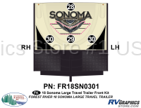Sonoma - 2018 Sonoma Large Travel Trailer  - 4 Piece 2018 Sonoma Lg Travel Trailer Front Graphics Kit