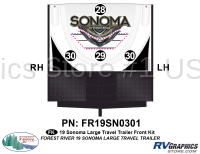 Sonoma - 2019 Sonoma Large Travel Trailer - 4 Piece 2019 Sonoma Lg Travel Trailer Front Graphics Kit